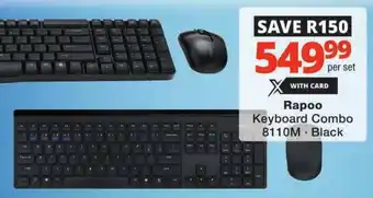 Checkers Rapoo Keyboard Combo 8110M offer