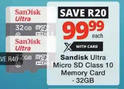 Checkers Sandisk Ultra Micro SD Class 10 Memory Card offer