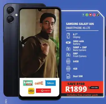 Checkers Samsung Galaxy A05 Smartphone 4G LTE offer