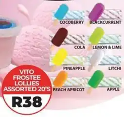 1UP Vito frostee lollies assorted offer