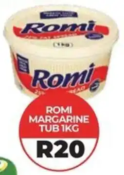 1UP Romi margarine tub offer