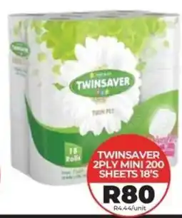 1UP Twinsaver 2ply mini 200 sheets offer