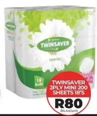 1UP Twinsaver 2ply mini 200 sheets offer