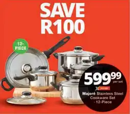 Checkers Hyper Majoré Stainless Steel Cookware Set offer