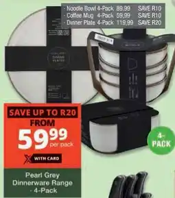 Checkers Hyper Pearl Grey Dinnerware Range offer