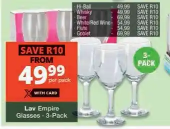 Checkers Hyper Lav Empire Glasses offer