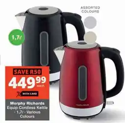 Checkers Hyper Morphy Richards Equip Cordless Kettle offer