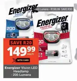 Checkers Hyper Energizer Vision LED Headlamp offer