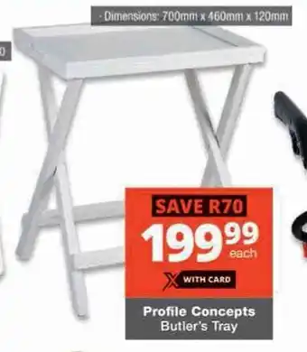 Checkers Hyper Profile Concepts Butler's Tray offer