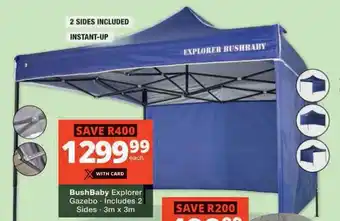 Checkers Hyper BushBaby Explorer Gazebo offer