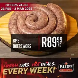 Bluff Meat Supply BMS Boerewors offer