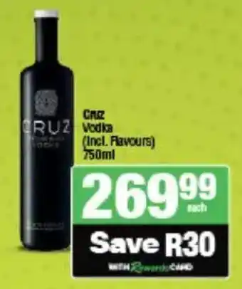 Spar Tops Cruz Vodka (Incl. Flavours) offer