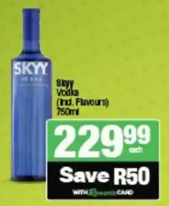 Spar Tops Skyy Vodka (Ind. Flavours) offer