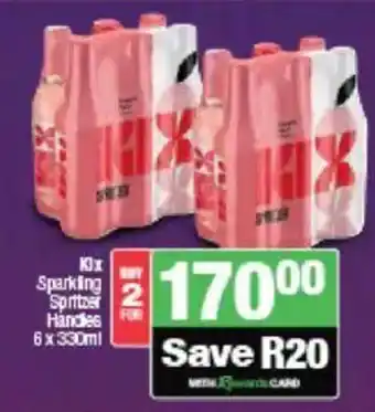 Spar Tops Kix Sparkling Spritzer Handles offer