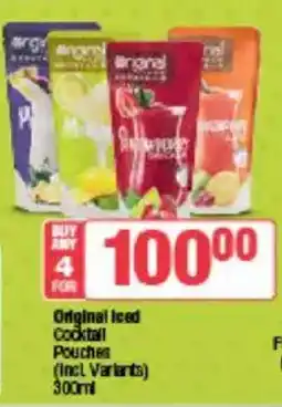 Spar Tops Original Iced Cocktail Pouches (Incl Variants) offer