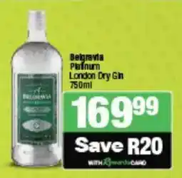 Spar Tops Belgravia Platinum London Dry Gin offer