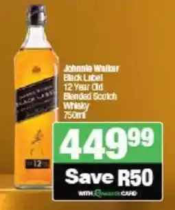 Spar Tops Johnnie Walker Black Label 12 Year Old Blended Scotch Whisky offer