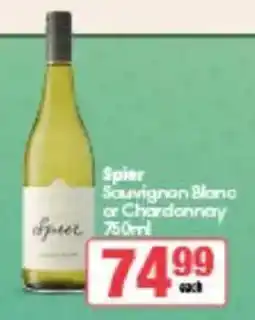 Spar Tops Spier Sauvignon Blanc or Chardonnay offer