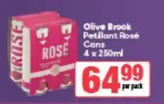 Spar Tops Olive Brook Petilant Rosé Cans offer