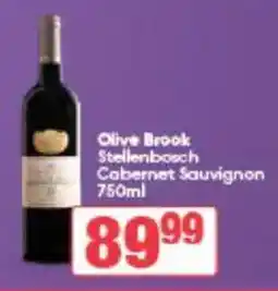 Spar Tops Olive Brook Stellenbosch Cabernet Sauvignon offer