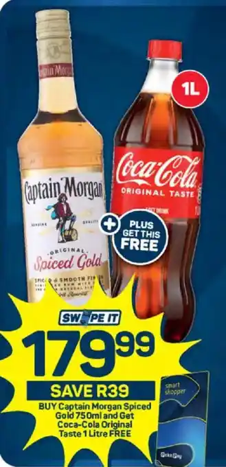 Pick n Pay Liquor Buy Captain Morgan Spiced Gold and Get Coca-Cola Original Taste FREE offer