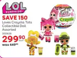 ToysRUs Loves Crayola Tots Collectible Doll Assorted offer