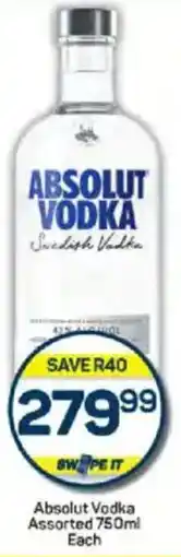 Pick n Pay Liquor Absolut Vodka Assorted offer