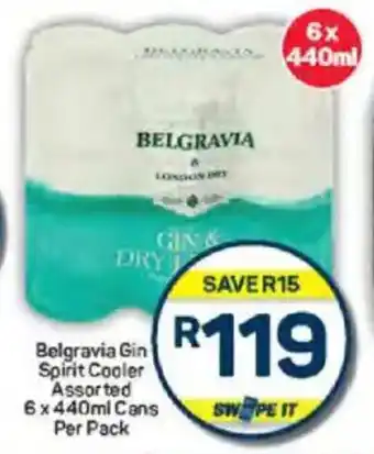 Pick n Pay Liquor Belgravia Gin Spirit Cooler Assorted Cans Per Pack offer