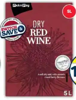 Pick n Pay Liquor PnP Dry Red Wine Assorted offer