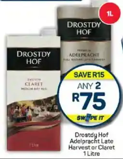 Pick n Pay Liquor Drostdy Hof Adelpracht Late Harvest or Claret offer