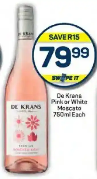 Pick n Pay Liquor De Krans Pink or White Moscato offer