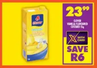 Shoprite Clover vanilia flavoured custard offer