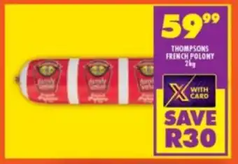 Shoprite Thompsons french polony offer