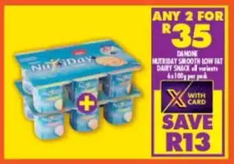 Shoprite Danone nutriday smooth low fat dairy snack offer