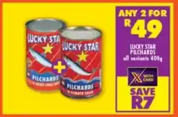 Shoprite Lucky star pilchards all variants offer