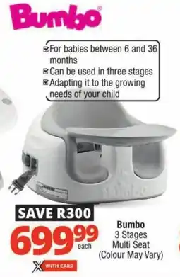 Checkers Bumbo 3 Stages Multi Seat offer