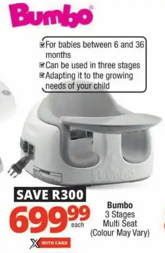 Checkers Bumbo 3 Stages Multi Seat offer