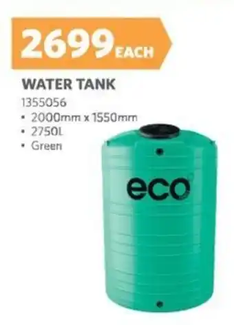 BUCO Eco water tank offer