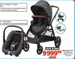 Checkers Maxi-Cosi Zelia's Trio Stroller & CabrioFix i-Size Car Seat offer