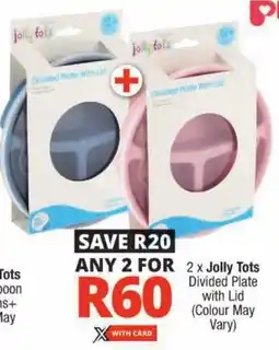 Checkers Jolly Tots Divided Plate with Lid offer