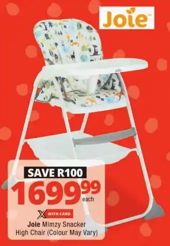 Checkers Joie Mimzy Snacker High Chair offer