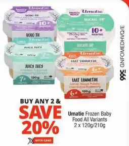 Checkers Umatie Frozen Baby Food All Variants offer