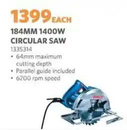 BUCO BOSCH 184mm 1400w circular saw offer