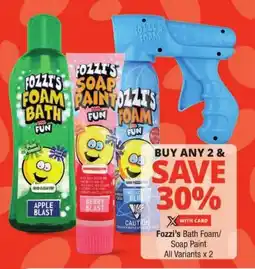 Checkers Fozzi's Bath Foam/ Soap Paint offer