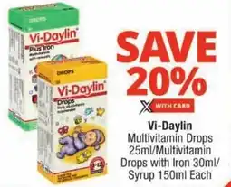 Checkers Vi-Daylin Multivitamin Drops/Multivitamin Drops with Iron/ Syrup offer