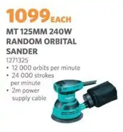 BUCO Makita 125mm 240w random orbital sander offer