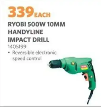 BUCO Ryobi 500w 10mm handyline impact drill offer