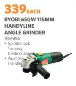 BUCO Ryobi 650w 115mm handyline angle grinder offer