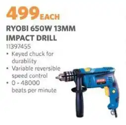 BUCO Ryobi 650w 13mm impact drill offer