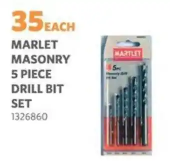 BUCO Marlet masonry drill bit set offer